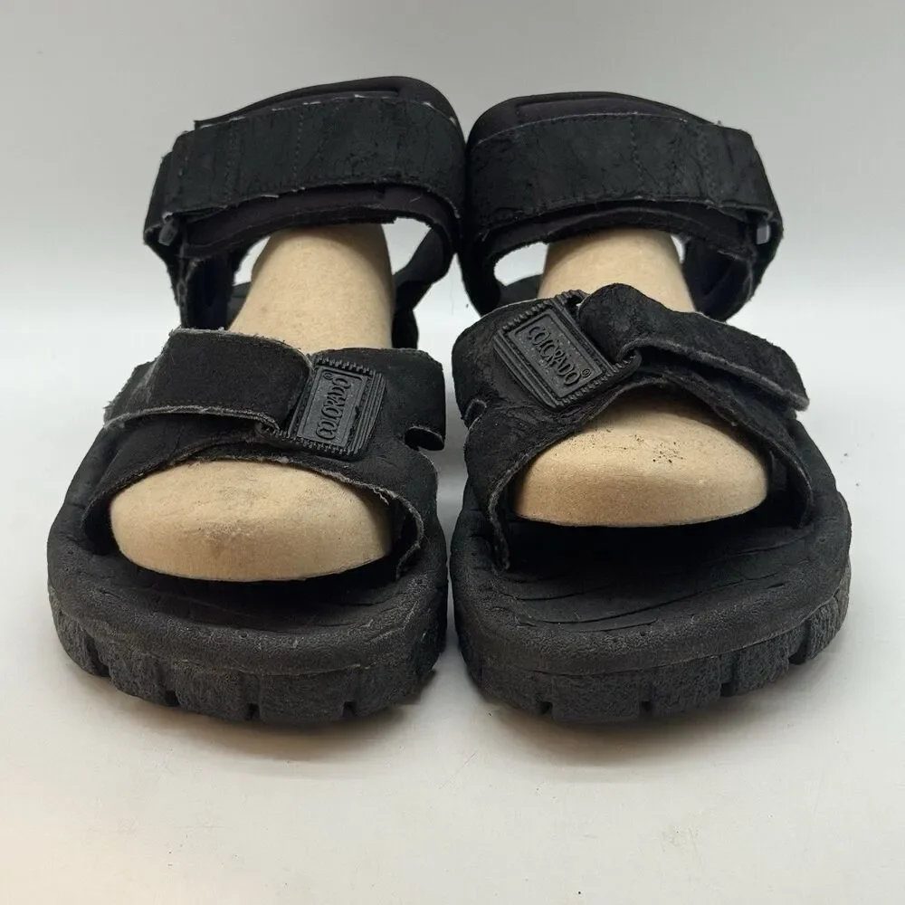 Colorado Hiking Water Sports Sandals Men's 11D Black Hook & Loop Adjustable Shoe